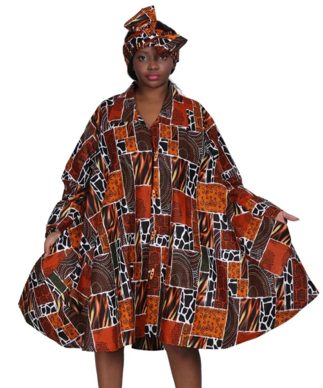 Motherland Majesty Ankara Swing Dress