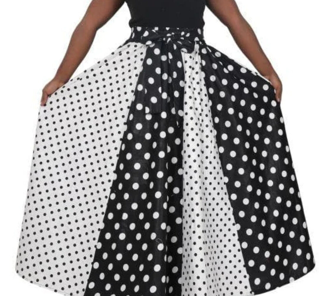 Zuri Heritage Polka Maxi Skirt